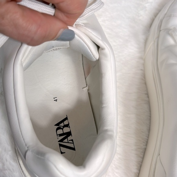 Zara lace up white unisex sneaker size W9.5 or M8 EU41 - Picture 6 of 16